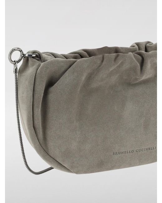 Brunello Cucinelli Gray Schultertasche Damen