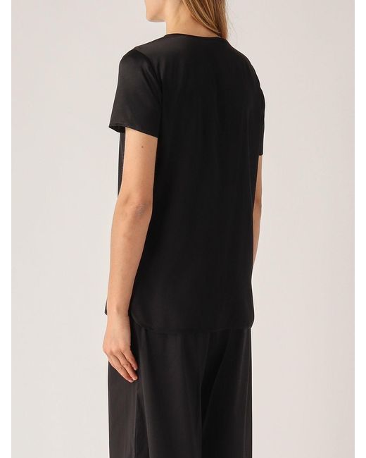 Max Mara Black Silk Blouse