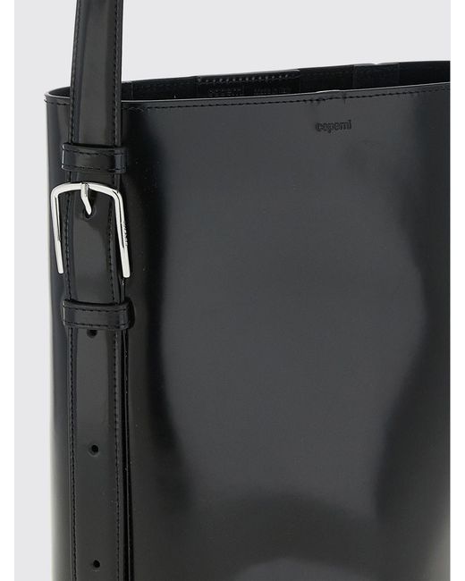 Coperni White Patent Leather Bucket Bag
