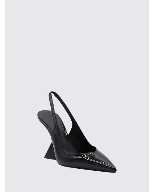 The Attico White Cheope Patent Leather Slingbacks With High Sculptural Heel