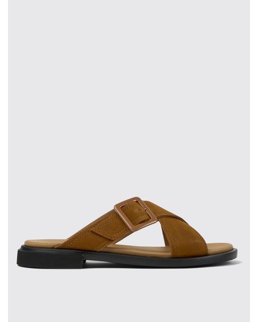 Camper Brown Edy Nubuck Sandals