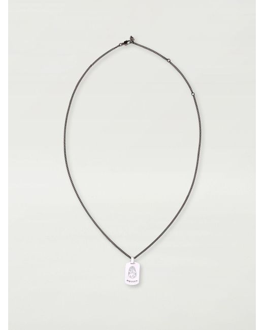 Collana di Alexander McQueen in White da Uomo