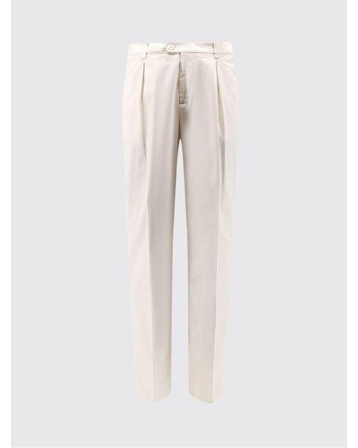 Brunello Cucinelli Natural Stretch Cotton Chino Trousers for men