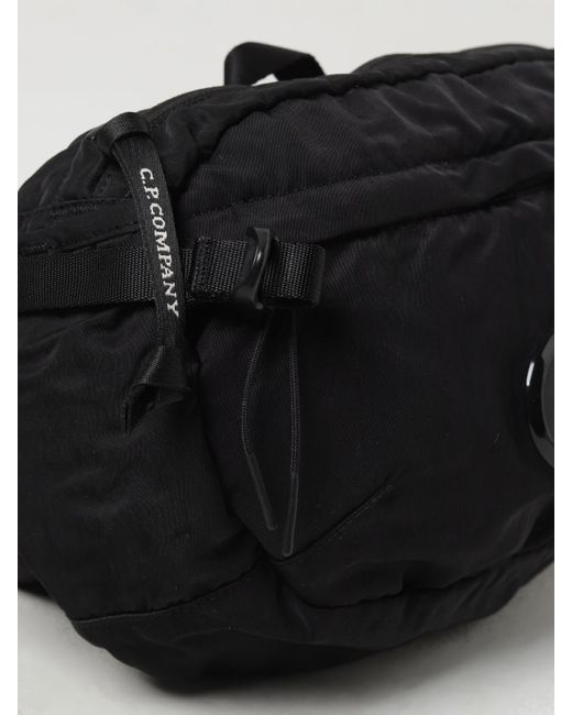 C P Company Black Belt Bag for men