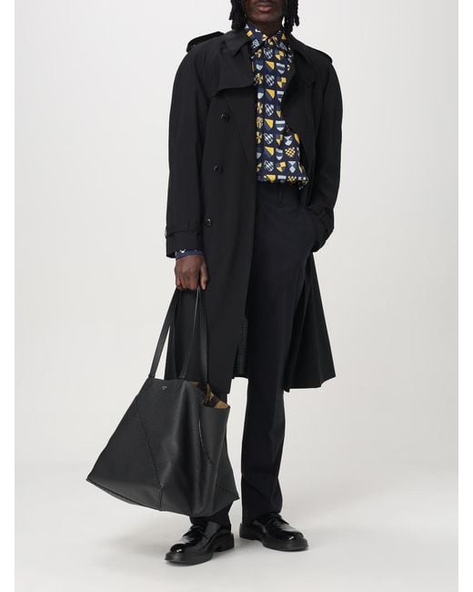 Borsa Diagonal Shopping Large Selleria di Fendi in Black da Uomo