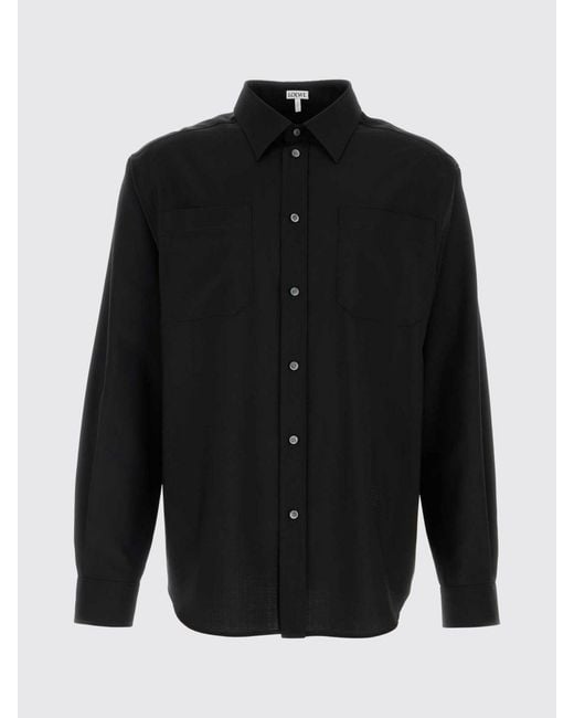 Loewe Black Classic Wool Shirt for men