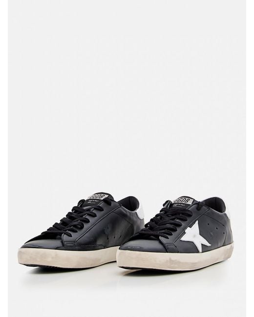 Golden Goose Deluxe Brand Black Super-Star Used Leather Sneakers for men
