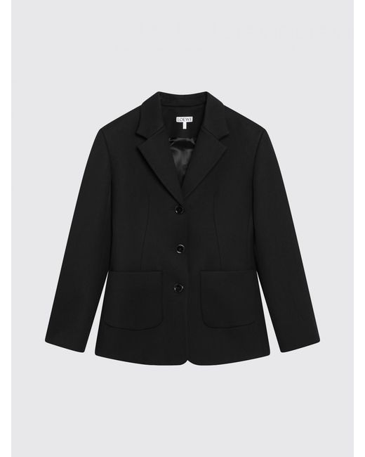 Loewe Black Wool Blend Single Breasted Blazer for men