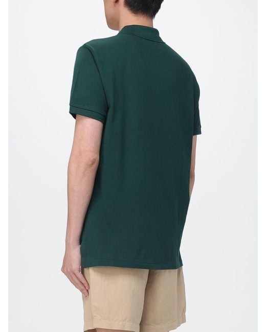 Polo Ralph Lauren Green Basic Cotton Polo Shirt With Pony Logo for men