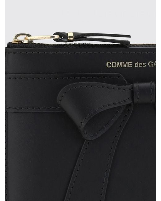 Comme des Garçons White Comme Des GarÇ Ons Leather Wallet With Bow for men