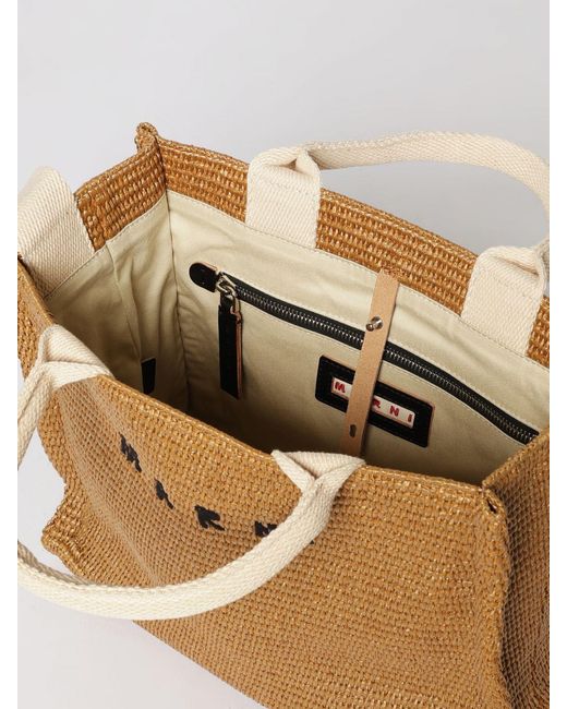Marni Natural Small Raffia Tote Bag