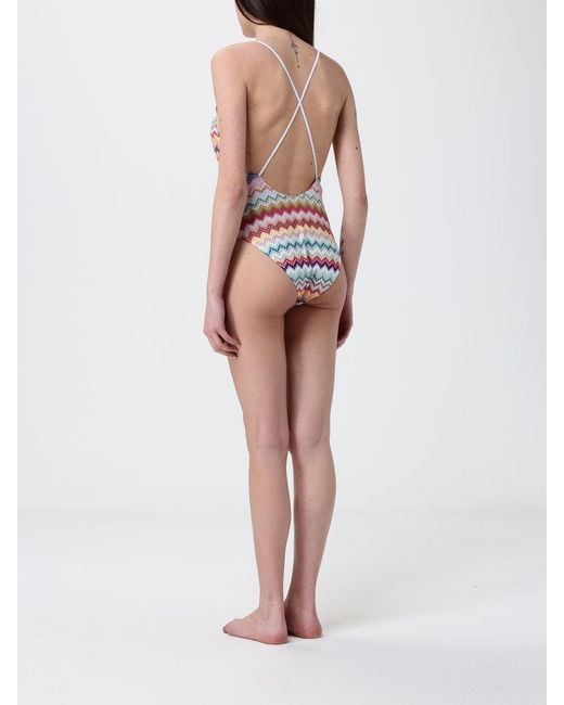 Missoni White Lurex Viscose One-Piece Swimsuit