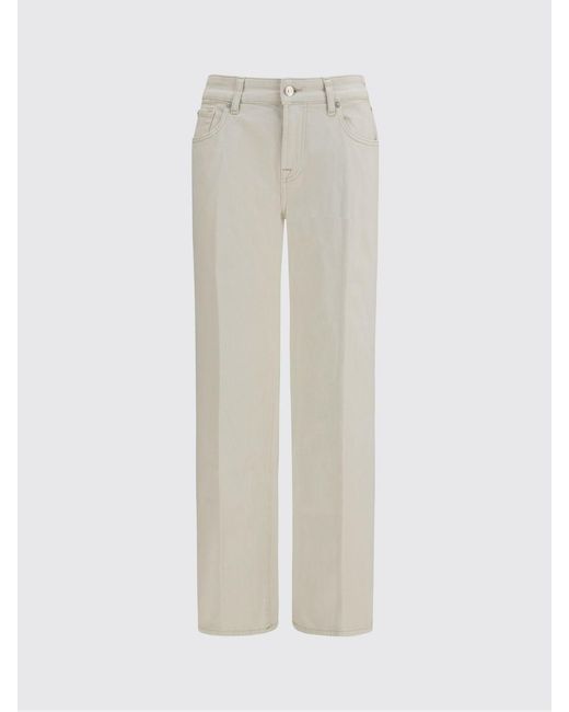 7 For All Mankind Natural Stretch-Cotton Denim Straight Jeans