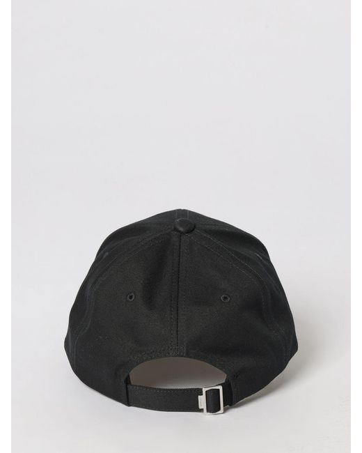 HUGO Black Cotton Hat With Applied Logo for men