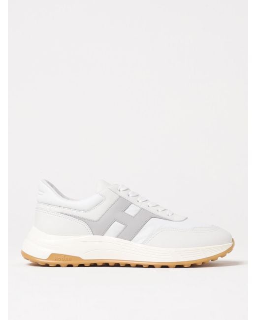 Hogan White Hyperlight Leather Sneakers for men