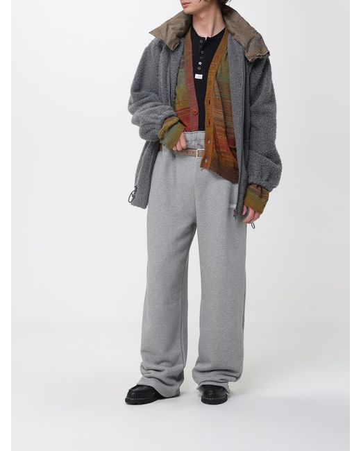 Magliano Gray Oversized Fleece Jacket for men