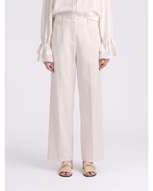 Momoní Pink Momon&Igrave Cotton Blend Classic Trousers