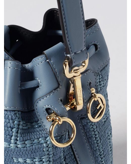 Borsa Tote Donna di Fendi in Blue