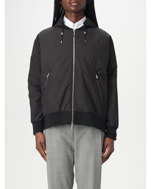 Moorer Black Nylon Jacket With Hood