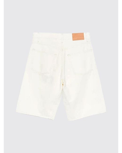 sunflower White Denim Shorts for men