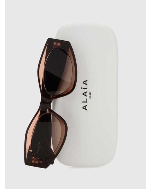 Alaïa White Acetate Sunglasses