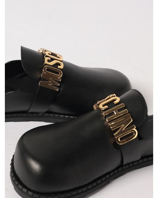Moschino Couture White Leather Mules for men