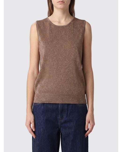 Roberto Collina Blue Basic Lurex Top