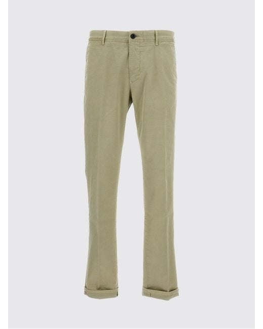 Incotex Green Cotton Chino Trousers for men
