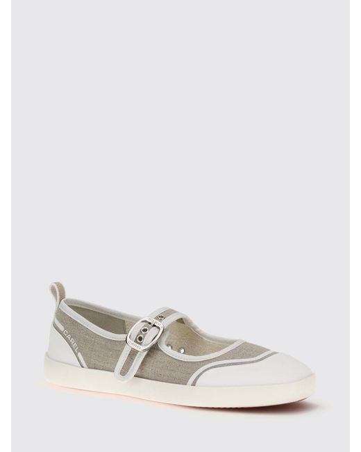 CAREL PARIS White Canvas Ballerinas