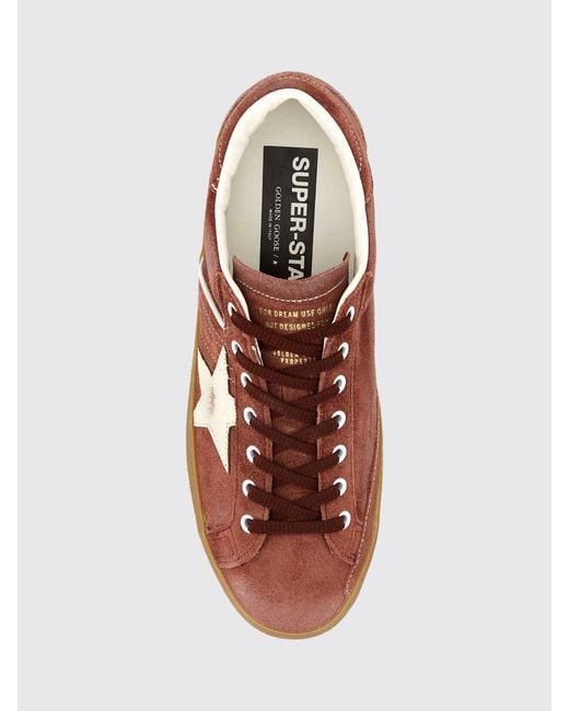 Golden Goose Deluxe Brand Brown Super-Star Suede Sneakers With Distressed Effect for men