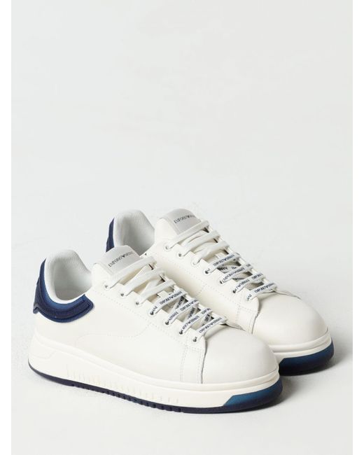 Sneakers in pelle di Emporio Armani in White da Uomo