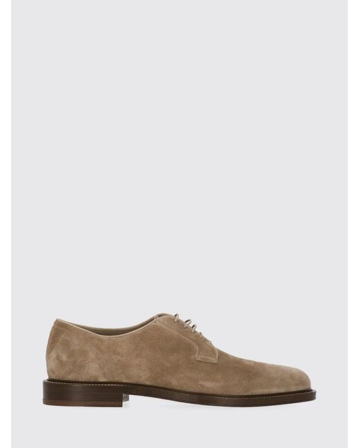Brunello Cucinelli Brown Suede Derby for men