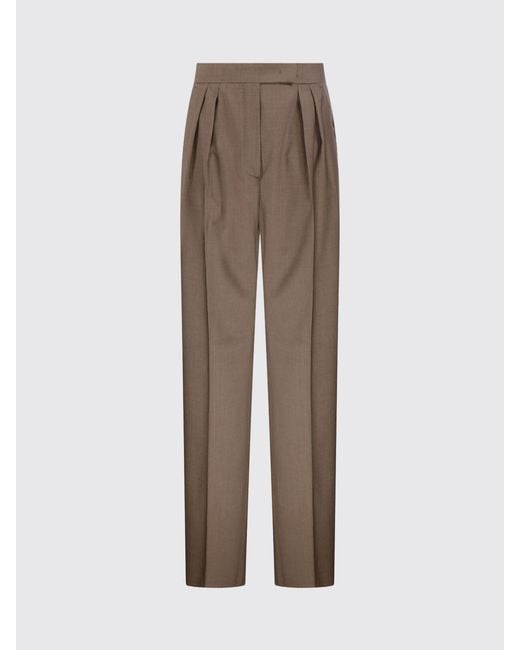 Max Mara Natural Virgin Wool Formal Trousers