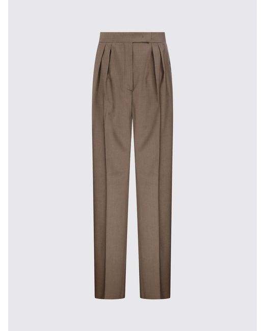Max Mara Natural Virgin Wool Formal Trousers