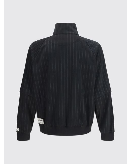 Y-3 Blue Striped Polyester Sweatshirt With Logo for men