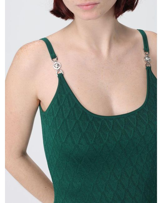 Versace Green Medusa Viscose Knit Dress