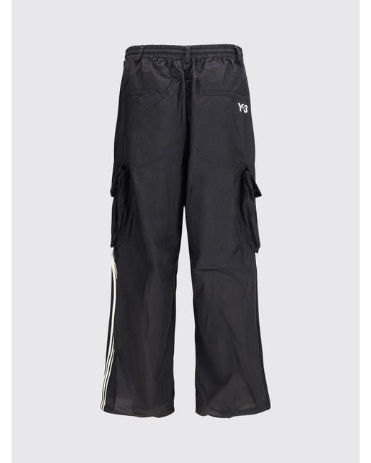 Y-3 Black Nylon Wired 3 Stripes Cargo Pants for men