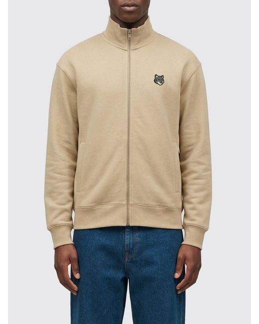 Maison Kitsuné Natural Maison KitsunÉ Organic Cotton Sweatshirt With Logo for men