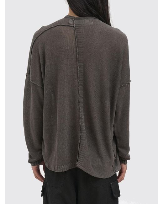 Isabel Benenato Gray Linen Pullover for men