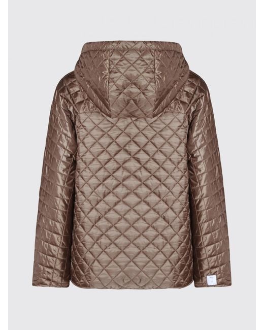 Max Mara Brown Hooded Quilted Jacket