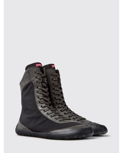Camper Black Two-Tone Peu Path+ Ankle Boots