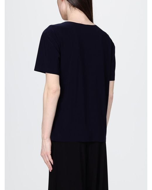 Camiseta De Cuello Redondo De Jersey Norma Kamali de color Black