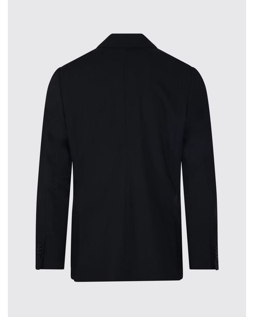 Lardini Blue Single-Breasted Virgin Wool Blazer for men
