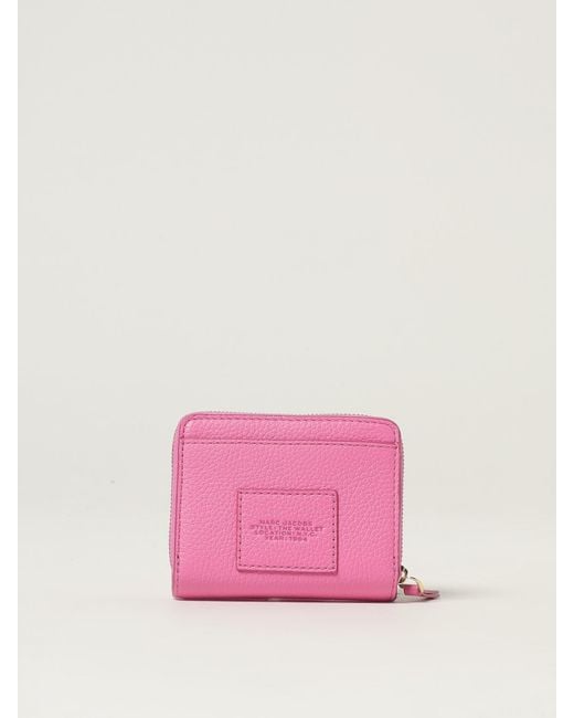 Marc Jacobs Pink Mini Compact Leather Wallet