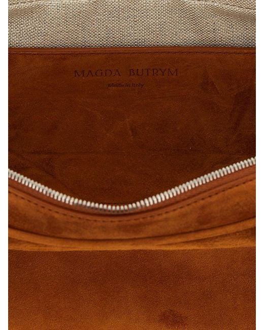 Magda Butrym Brown Brigitte Trapeze Suede Leather Bag