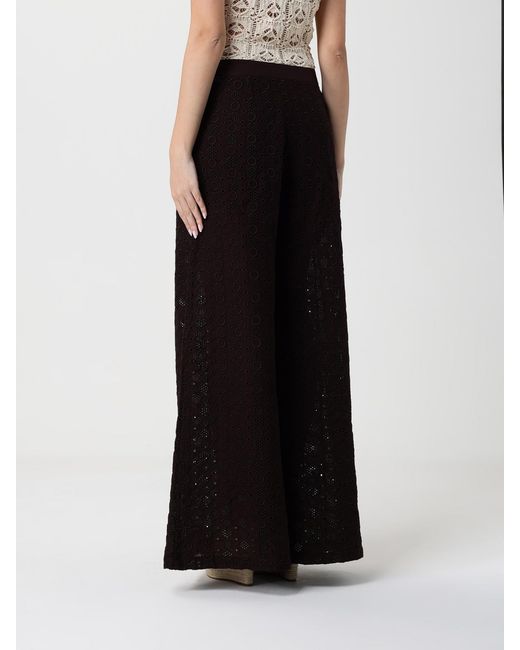 Pinko Black Cotton Flared Trousers