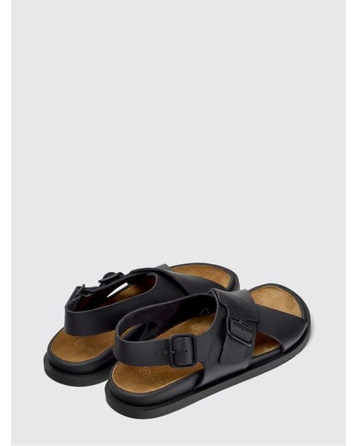 Camper White Lluc Leather Sandal