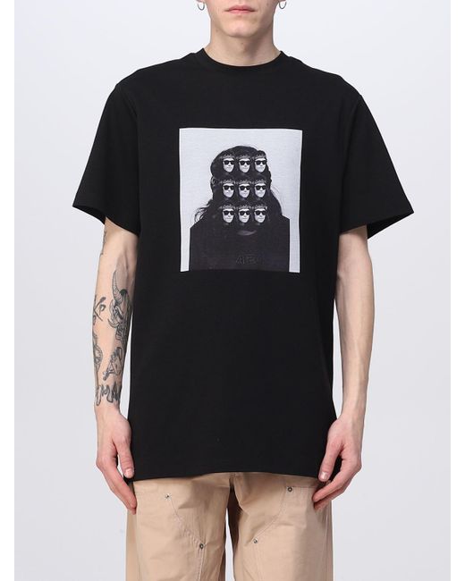 T-shirt in cotone di 424 in Black da Uomo