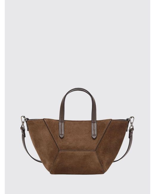Brunello Cucinelli Brown Bc Duo Suede Bag