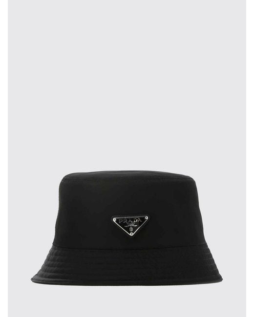 Prada Black Nylon Fischerhut